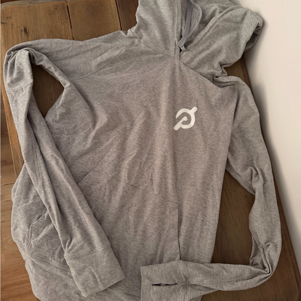 Outdoor Voices Light Gray Hooded Pullover Sweatshirt